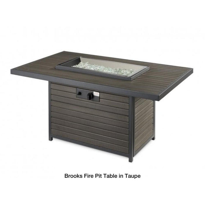 The Outdoor GreatRoom Company Brooks 50-Inch Rectangular Gas Fire Pit Table