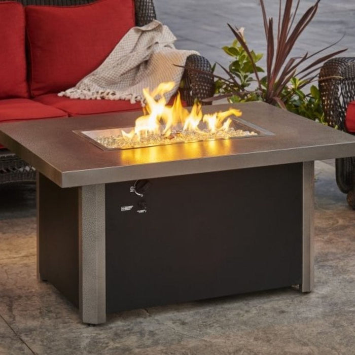 The Outdoor GreatRoom Company Caden 44-Inch Rectangular Gas Fire Pit Table