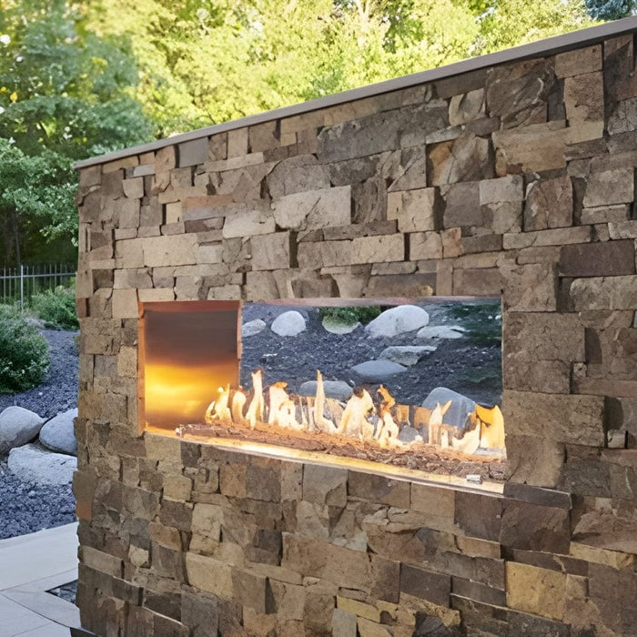 The Outdoor GreatRoom Company See-Through Ready to Finish Gas Fireplace