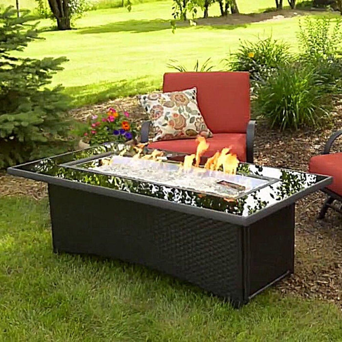 The Outdoor GreatRoom Company Balsam Montego 59-Inch Linear Gas Fire Pit Table (MG-1242-BLSM-K)