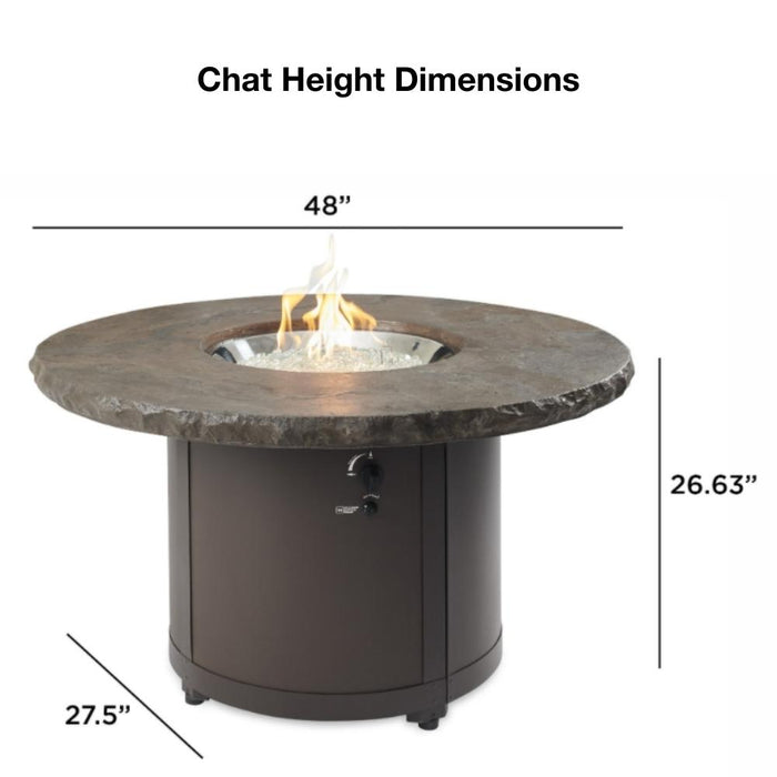 The Outdoor GreatRoom Company Beacon 48-Inch Round Gas Fire Pit Table