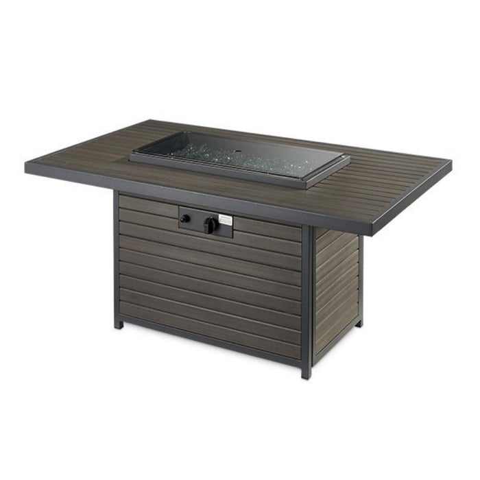 The Outdoor GreatRoom Company Brooks 50-Inch Rectangular Gas Fire Pit Table