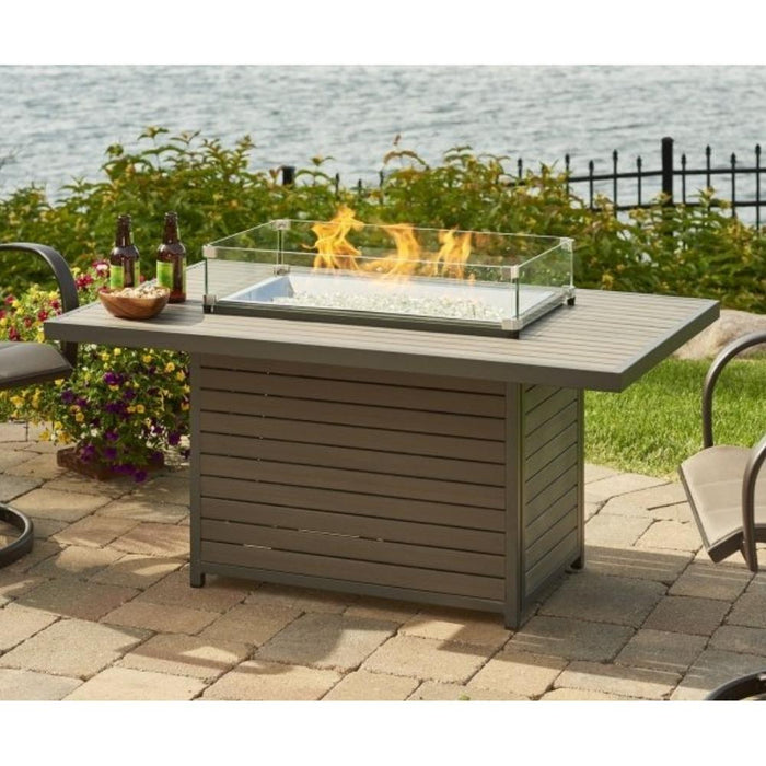 The Outdoor GreatRoom Company Brooks 50-Inch Rectangular Gas Fire Pit Table