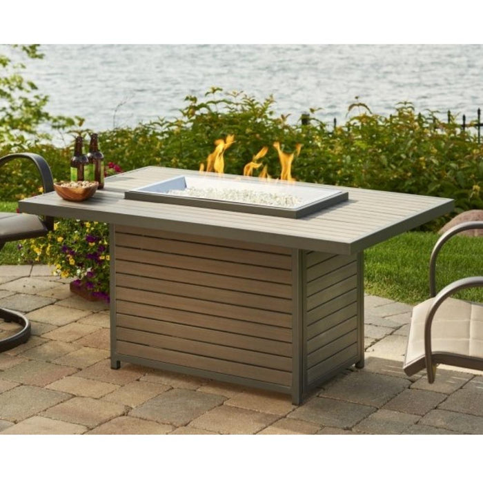 The Outdoor GreatRoom Company Brooks 50-Inch Rectangular Gas Fire Pit Table