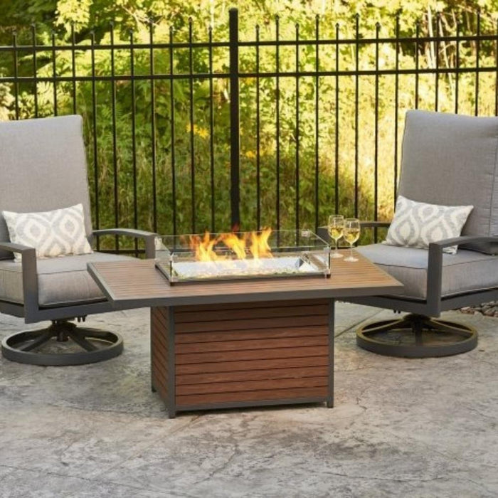 The Outdoor GreatRoom Company Brooks 50-Inch Rectangular Gas Fire Pit Table