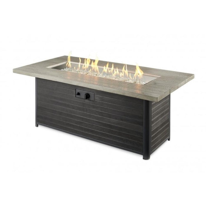 The Outdoor GreatRoom Company Cedar Ridge 61-Inch Linear Gas Fire Pit Table (CR-1242-K)