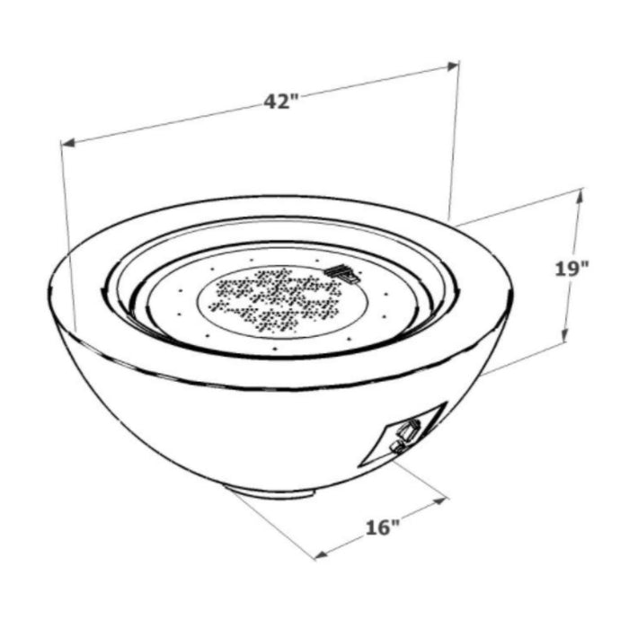 The Outdoor GreatRoom Company Cove 42-Inch Round Gas Fire Bowl