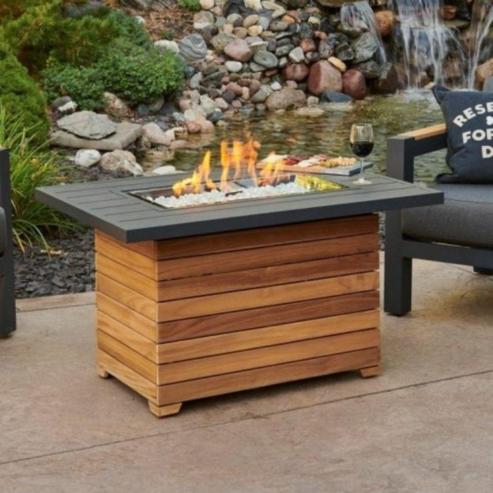 The Outdoor GreatRoom Company Darien 42-Inch Rectangular Gas Fire Pit Table