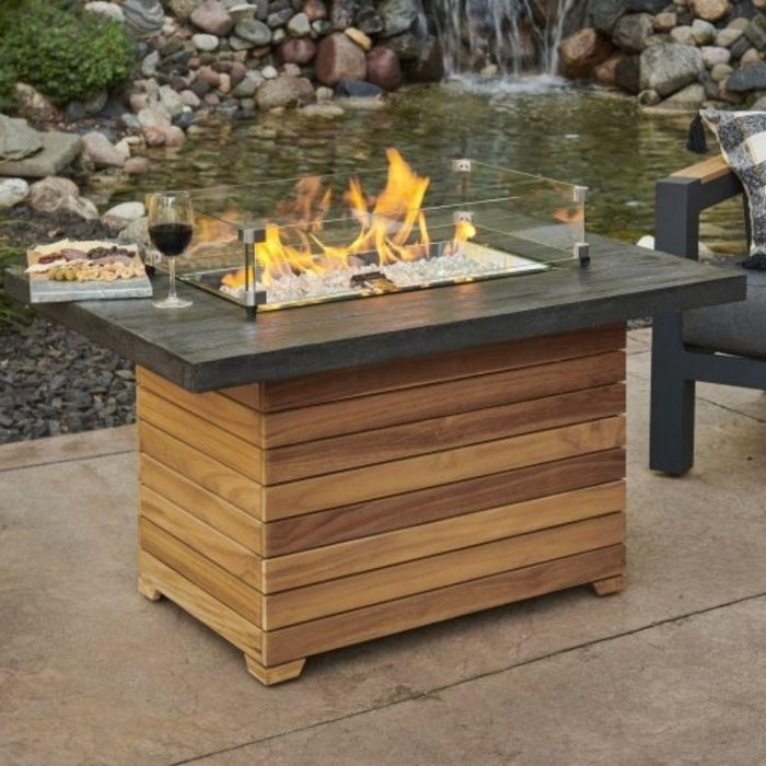 The Outdoor GreatRoom Company Darien 42-Inch Rectangular Gas Fire Pit Table