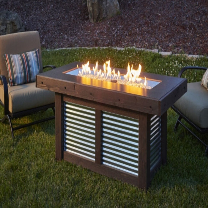 The Outdoor GreatRoom Company Denali Brew 57-Inch Linear Gas Fire Pit Table (DENBR-1242)