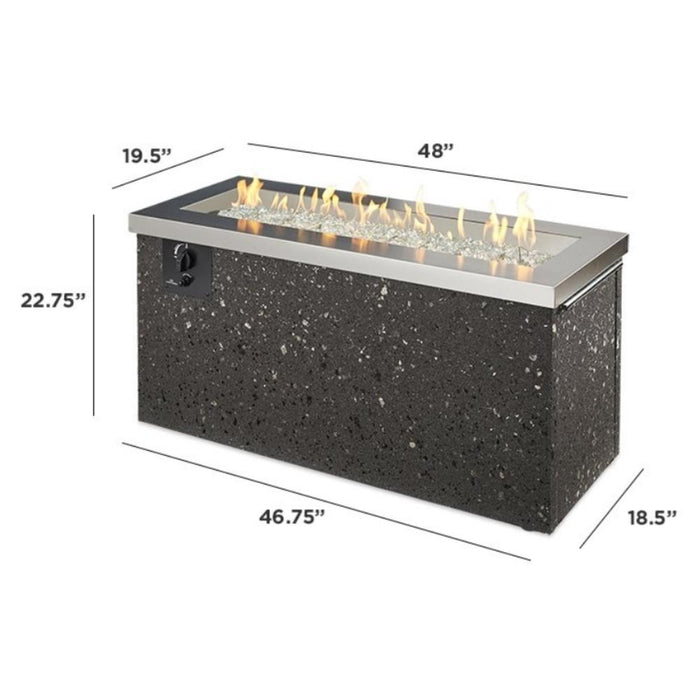 The Outdoor GreatRoom Company Key Largo Linear Gas Fire Pit Table