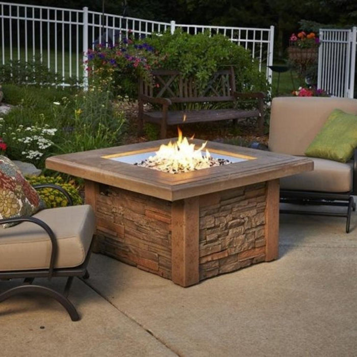 The Outdoor GreatRoom Company Sierra 44-Inch Square Gas Fire Pit Table (SIERRA-2424-M-K)