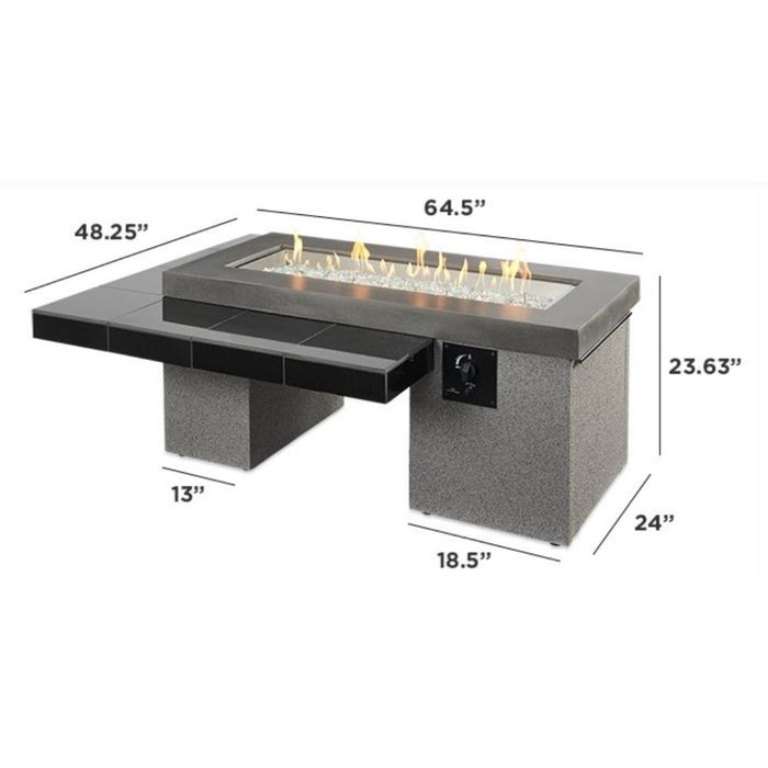 The Outdoor GreatRoom Company Uptown 65-Inch Linear Gas Fire Pit Table