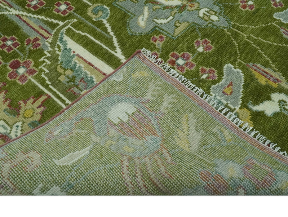 The Peacock Garden Bird Hand Knotted Custom Made Wool Area Rug