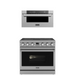 THOR Contemporary Package - 36" Electric Range and Microwave, THOR-AP-ARE36-C8
