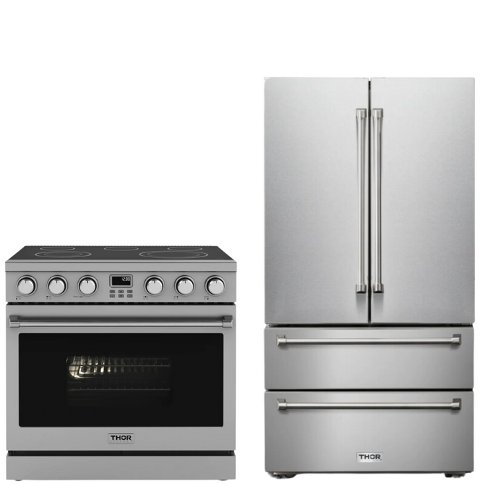 THOR Contemporary Package - 36" Electric Range and Refrigerator, THOR-AP-ARE36-C5