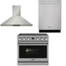 THOR Contemporary Package - 36" Electric Range, Range Hood and Dishwasher, THOR-AP-ARE36-C11