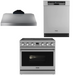THOR Contemporary Package - 36" Electric Range, Range Hood and Dishwasher, THOR-AP-ARE36-C12