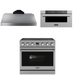 THOR Contemporary Package - 36" Electric Range, Range Hood and Microwave, THOR-AP-ARE36-C21