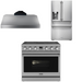THOR Contemporary Package - 36" Electric Range, Range Hood and Refrigerator, THOR-AP-ARE36-C17