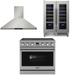 THOR Contemporary Package - 36" Electric Range, Range Hood and Wine Cooler, THOR-AP-ARE36-C22