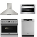 THOR Contemporary Package - 36" Electric Range, Range Hood, Dishwasher and Microwave, THOR-AP-ARE36-C48