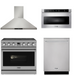 THOR Contemporary Package - 36" Electric Range, Range Hood, Dishwasher and Microwave, THOR-AP-ARE36-C50