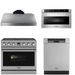 THOR Contemporary Package - 36" Electric Range, Range Hood, Dishwasher and Microwave, THOR-AP-ARE36-C52