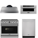 THOR Contemporary Package - 36" Electric Range, Range Hood, Dishwasher and Microwave, THOR-AP-ARE36-C55