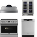 THOR Contemporary Package - 36" Electric Range, Range Hood, Dishwasher and Wine Cooler, THOR-AP-ARE36-C58