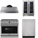 THOR Contemporary Package - 36" Electric Range, Range Hood, Dishwasher and Wine Cooler, THOR-AP-ARE36-C59