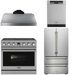 THOR Contemporary Package - 36" Electric Range, Range Hood, Refrigerator and Dishwasher, THOR-AP-ARE36-C44