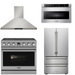 THOR Contemporary Package - 36" Electric Range, Range Hood, Refrigerator and Microwave, THOR-AP-ARE36-C60