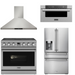 THOR Contemporary Package - 36" Electric Range, Range Hood, Refrigerator and Microwave, THOR-AP-ARE36-C63