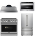 THOR Contemporary Package - 36" Electric Range, Range Hood, Refrigerator and Microwave, THOR-AP-ARE36-C64