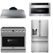 THOR Contemporary Package - 36" Electric Range, Range Hood, Refrigerator and Microwave, THOR-AP-ARE36-C66