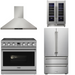 THOR Contemporary Package - 36" Electric Range, Range Hood, Refrigerator and Wine Cooler, THOR-AP-ARE36-C68