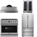 THOR Contemporary Package - 36" Electric Range, Range Hood, Refrigerator and Wine Cooler, THOR-AP-ARE36-C70