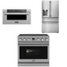 THOR Contemporary Package - 36" Electric Range, Refrigerator and Microwave, THOR-AP-ARE36-C37