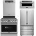 THOR Contemporary Package - 36" Electric Range, Refrigerator, Dishwasher and Microwave, THOR-AP-ARE36-C73