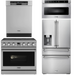 THOR Contemporary Package - 36" Electric Range, Refrigerator, Dishwasher and Microwave, THOR-AP-ARE36-C76