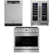 THOR Contemporary Package - 36" Gas Range, Dishwasher and Wine Cooler, THOR-AP-ARG36LP-B32