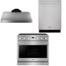 THOR Contemporary Package - 36" Gas Range, Range Hood and Dishwasher, THOR-AP-ARG36-A13