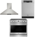 THOR Contemporary Package - 36" Gas Range, Range Hood and Dishwasher, THOR-AP-ARG36LP-B10