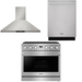THOR Contemporary Package - 36" Gas Range, Range Hood and Dishwasher, THOR-AP-ARG36LP-B11