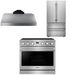 THOR Contemporary Package - 36" Gas Range, Range Hood and Refrigerator, THOR-AP-ARG36LP-B16