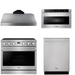 THOR Contemporary Package - 36" Gas Range, Range Hood, Dishwasher and Microwave, THOR-AP-ARG36-A54