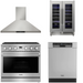 THOR Contemporary Package - 36" Gas Range, Range Hood, Dishwasher and Wine Cooler, THOR-AP-ARG36-A56