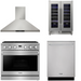 THOR Contemporary Package - 36" Gas Range, Range Hood, Dishwasher and Wine Cooler, THOR-AP-ARG36-A57