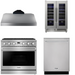 THOR Contemporary Package - 36" Gas Range, Range Hood, Dishwasher and Wine Cooler, THOR-AP-ARG36LP-B59